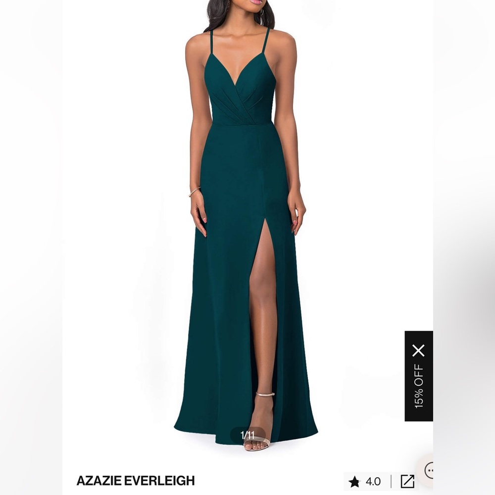 AZAZIE Bridesmaid Dress in Pine size 4